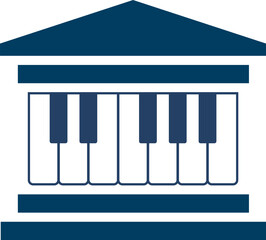 Museum with piano note inside