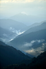 天狗木峠、雲海と紀伊山脈