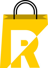 Shopping bag with R initial