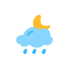 weather icon set sun rain thunderstorm dew wind snow cloud night sky for forecast