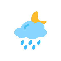 weather icon set sun rain thunderstorm dew wind snow cloud night sky for forecast