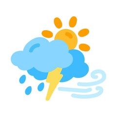 weather icon set sun rain thunderstorm dew wind snow cloud night sky for forecast