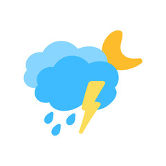 weather icon set sun rain thunderstorm dew wind snow cloud night sky for forecast