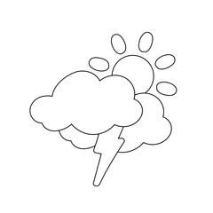 weather icon set sun rain thunderstorm dew wind snow cloud night sky for forecast