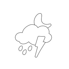 weather icon set sun rain thunderstorm dew wind snow cloud night sky for forecast