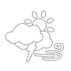 weather icon set sun rain thunderstorm dew wind snow cloud night sky for forecast