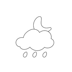weather icon set sun rain thunderstorm dew wind snow cloud night sky for forecast