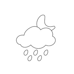 weather icon set sun rain thunderstorm dew wind snow cloud night sky for forecast