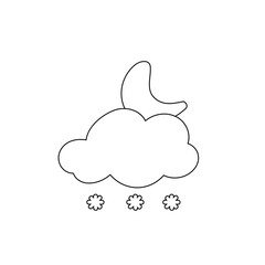 weather icon set sun rain thunderstorm dew wind snow cloud night sky for forecast