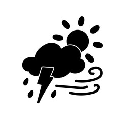 weather icon set sun rain thunderstorm dew wind snow cloud night sky for forecast