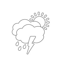 weather icon set sun rain thunderstorm dew wind snow cloud night sky for forecast