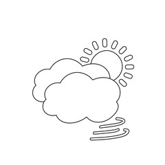 weather icon set sun rain thunderstorm dew wind snow cloud night sky for forecast