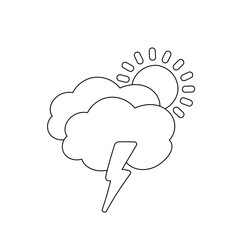 weather icon set sun rain thunderstorm dew wind snow cloud night sky for forecast