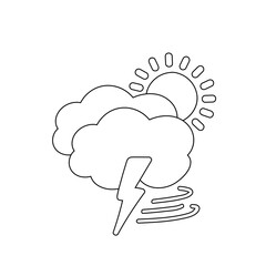 weather icon set sun rain thunderstorm dew wind snow cloud night sky for forecast