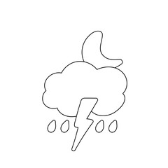 weather icon set sun rain thunderstorm dew wind snow cloud night sky for forecast
