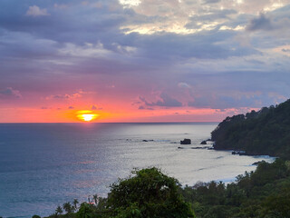 Sunset on a tropical beach