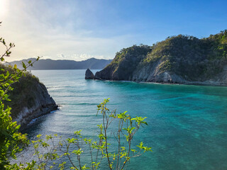 View of the ocean and cliffs