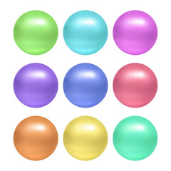 Vector colorful blank round buttons realistic