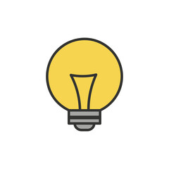 The light bulb is full of ideas And creative thinking, analytical thinking for processing. Light bulb icon vector. ideas symbol illustration.