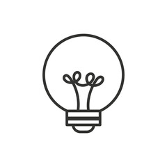 The light bulb is full of ideas And creative thinking, analytical thinking for processing. Light bulb icon vector. ideas symbol illustration.