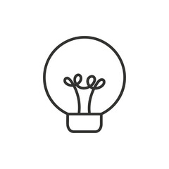 The light bulb is full of ideas And creative thinking, analytical thinking for processing. Light bulb icon vector. ideas symbol illustration.
