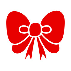 ribbon, gift ribbon bow,Shiny red satin ribbon on white background. Vector red bow and ribbon. Christmas gift, valentines day, birthday wrapping element