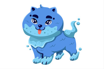 Cute Little Dog Character Illustration