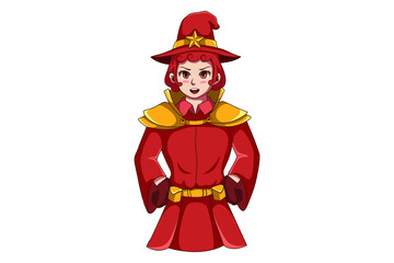 Cute Halloween Witch Character Illustration