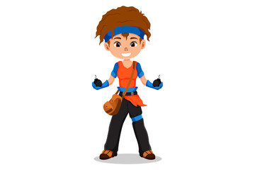 Cute Kids Profession Character Illustration