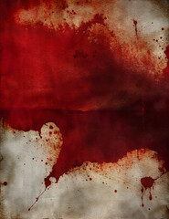 red bleeding ink, watercolor painting splash art,  old grunge rustic paper,  canvas texture,  horror scary halloween background