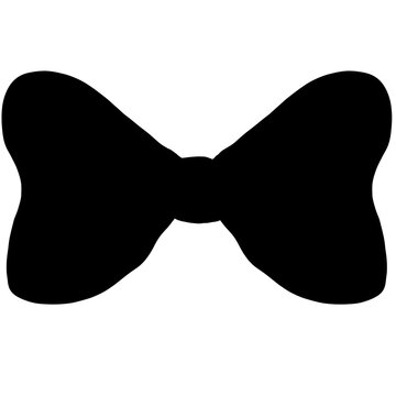 black bow tie silhouette clip art preview