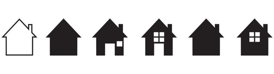 Fototapeta premium House Icon Set. Home vector illustration symbol. Home vector Icon Sets. Vector illustration.