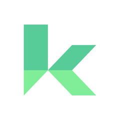 Monogram initial K letter mark logo design. Monogram design vector K logo. Monogram initial letter mark K logo. Design simple K monogram.