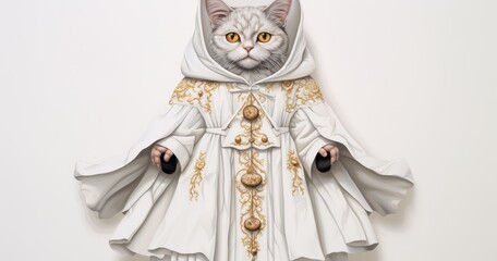 cat in a dress