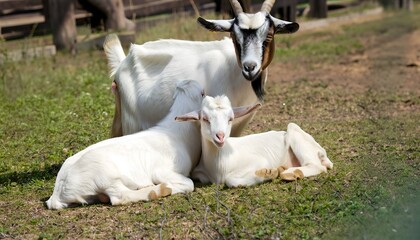 goats in the field,pasture,animal,livestock,baby,rural,Al generated 