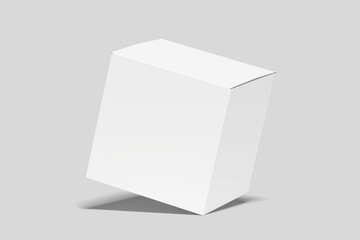 Realistic Square Box Packaging Illustration for Mockup. 3D Render.