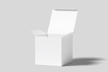 Realistic Square Box Packaging Illustration for Mockup. 3D Render.