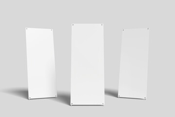 Realistic X Stand Banner Illustration for Mockup. 3D Render.