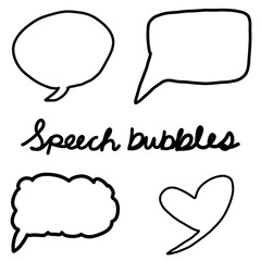 Speech bubbles set