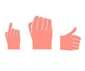 set of hand gestures