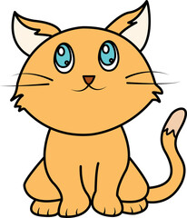 illustration of an orange cat