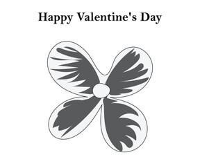 Realistic flower of dark white color on the white background with vector illustration