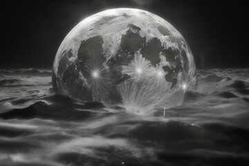 full moon close up