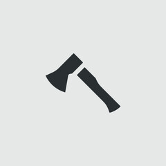 Axe. Simple black and white shape icon. Vector illustration