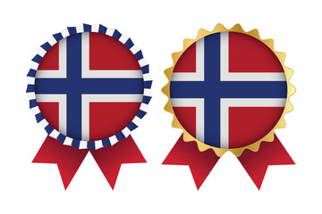 Vector Medal Set Designs of Norway Template