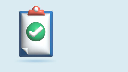 3D Realistic Illustration file or document is accepted. Verified, passed, correct, approved.