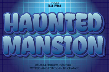 Haunted Mansion Editable Text Effect Cartoon Style