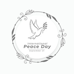 21st september world peace day background for social unity and faith