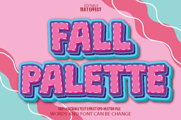 Fall Palette Editable Text Effect 3D Flat Gradient Style