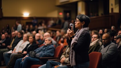 Speaker at Business Conference and Presentation. Audience at the conference hall.